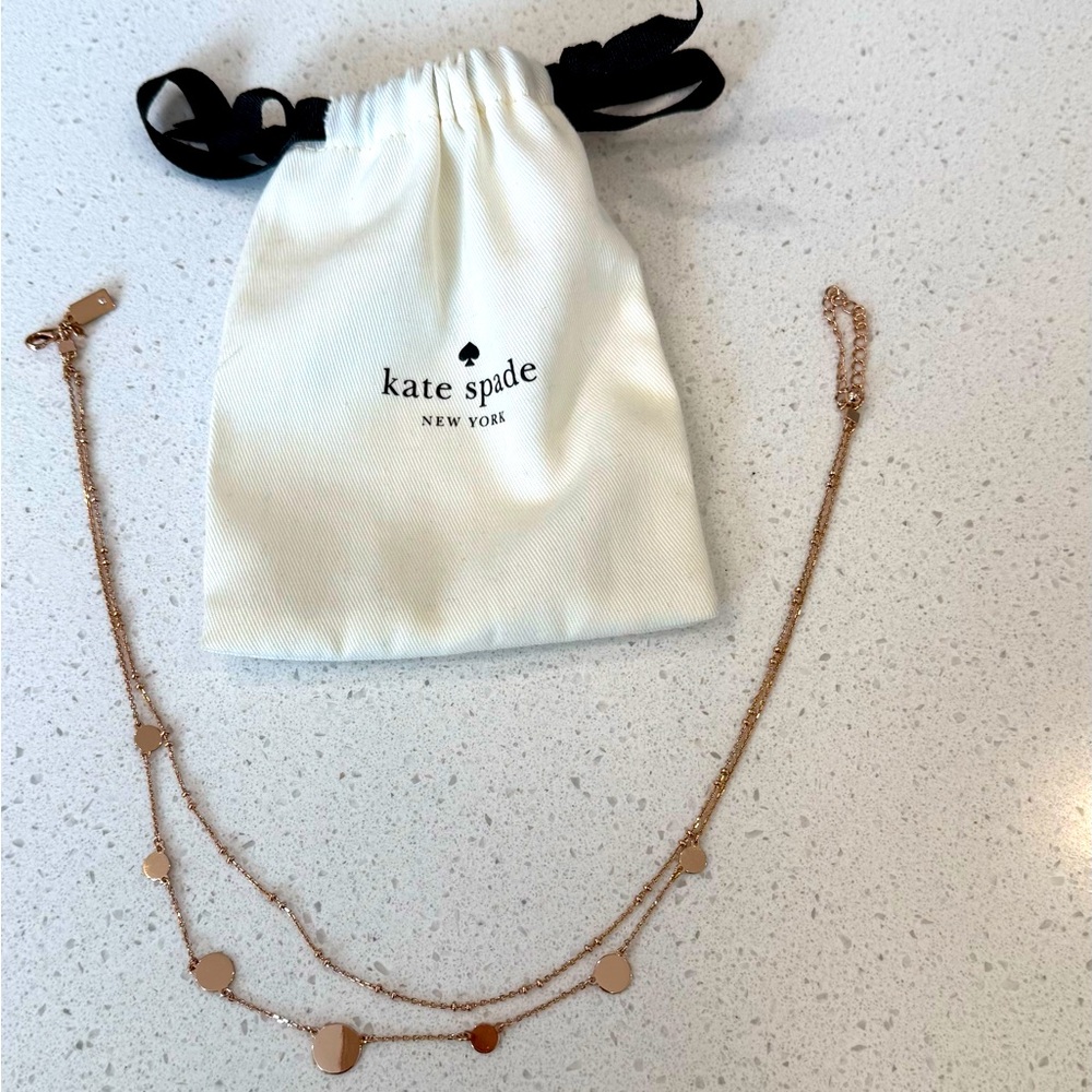 Kate spade rose gold necklace